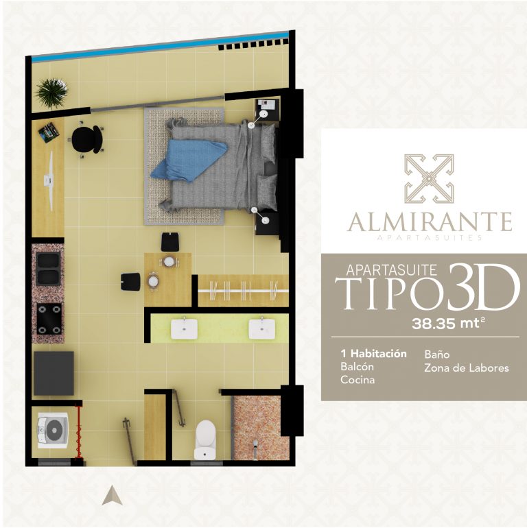 Apartasuite - TIpo 3D